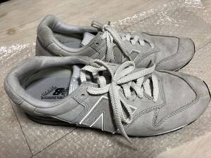 ◆中古 NEW BALANCE ニューバランス ローカット スニーカー 靴 グレー 27cm スウェード CM996 GR2 箱無◆