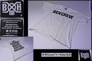 バウンティハンター ★ BOUNTY HUNTER ★ BXH ★ Tシャツ ★ S ★ BXH CREW ★ 白 ★ 綿 ★ 中古品 ★ シミ 傷みあります ★