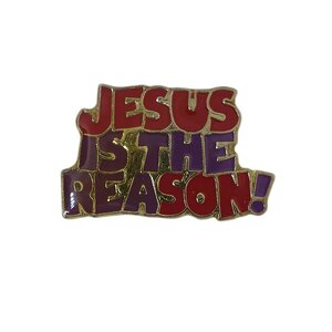 ピンズ ピンバッジ ピンバッチ 留め具付き JESUS IS THE REASON