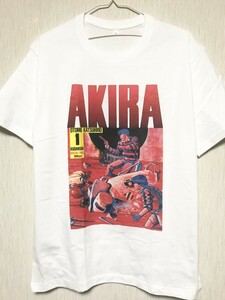 AKIRA Tシャツ 黒色 アキラ サイズL アニメ 90s ムービー 映画 white 白色 movie tee 半袖 送料無料 希少