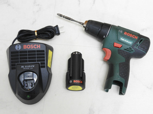 中古 BOSCH PSR 10.8 Li-2 ボッシュ コードレスドライバドリル 本体/バッテリー/充電器 現状渡し