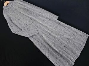 BANANA REPUBLIC バナナリパブリック グレンチェック ワンピース size2/白ｘ黒 ◇■ ☆ eib0 レディース