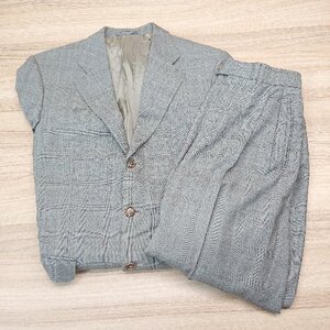 ◇ ermenegildo zegna tindari 総裏 チェック柄 秋冬 シングル ビジネス Ｓ セットアップ 表記なし グレー メンズ E