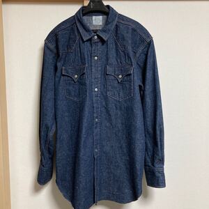 【美品】New Manual #005 LV DENIM WESTERN SHIRTS ニューマニュアル デニムウエスタンシャツ インディゴ サイズ16 1/2 限定品 アメカジ