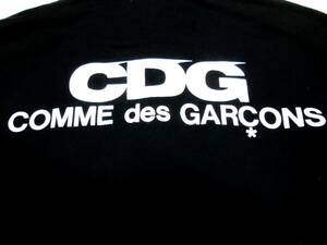 定番モデル　コムデギャルソン　CDG　ロゴ入りトレーナー　ブラック　黒色　サイズM　クルーネックスウェット