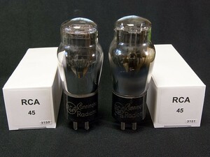 ♪♪RCA 45 出力管 刻印ベース NOS品ペア #3150、RCAビンテージ♪♪