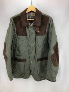 ★ BARBOUR×TO KI TO バーブァー × トキト sporting Quilted Wax Jacket ワックスジャケット キルティングジャケット M カーキ 通年