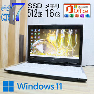 ★超美品 YAMAHA♪最上級4コアi7！新品SSD512GB メモリ16GB★LL750H Core i7-3610QM Webカメラ Win11 MS Office2019 H&B★P71620