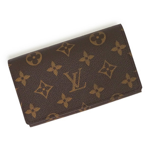 （未使用　展示品）ルイ ヴィトン LOUIS VUITTON ポルトフォイユ トレゾール 二つ折り財布 モノグラム ブラウン 茶 M61736 イニシャル入り