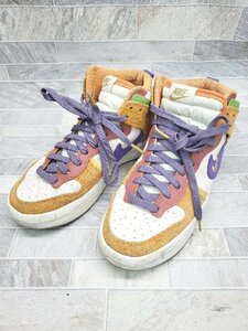 ◇ NIKE ナイキ ダンク HIGH アップ DQ5012-133 スニーカー シューズ サイズ24.5cm ブラウン マルチ レディース P