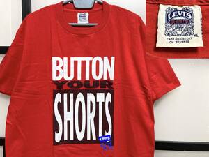 90s リーバイス BUTTON YOUR SHORTS Tシャツ USA製 / 90年代 Levis 501 Vintage ビンテージ T-Shirt アメリカ製