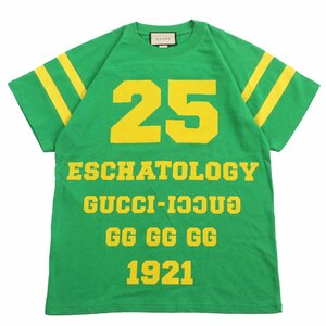 【ドンドン見直し】美品●GUCCI グッチ 21SS 660744 ナンバリングプリント 半袖Ｔシャツ グリーン XXS イタリア製 正規品 メンズ