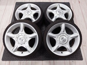 程度良好 ミニクーパー MINI 純正 16インチ 6.5J +48 4H-100 バリ山 165/40R16 2020 22年製 モコ ラパン エブリィ 流用 ツライチ 引っ張り