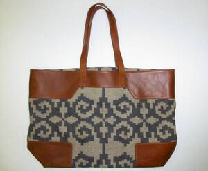 PENDLETON　PORTLAND COLLECTION　WOOL　LEATHER　TOTE　BAG　ペンドルトン　ポートランドコレクション　ウール　レザー　トート　バッグ