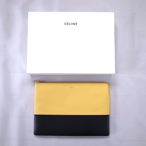 CELINE CLUTCH POUCH/クラッチ ポーチ イエロー