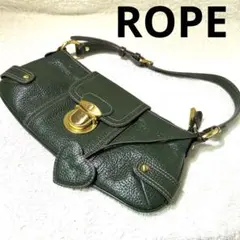 ROPE ロペ　ワンショルダーバック　ミニショルダー　レザー　みどり