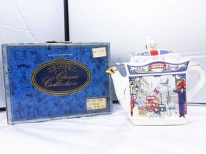 00637 【中古品】ヴィンテージ 英国 SADLER ティーポット 箱付き イギリス ロンドン レトロ 紅茶 食器 サドラー