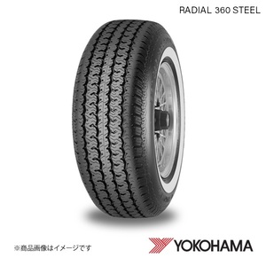 P225/70R15 4本 ヨコハマタイヤ RADIAL 360 STEEL ヒストリックカー用 ホワイトリボン タイヤ S YOKOHAMA K9170