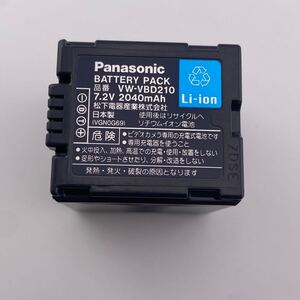 【動作確認済】送料無料　返金保証　中古　パナソニック　Panasonicビデオカメラ用 バッテリー　VW-VBD210 管1128