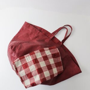 アプントビー apuntob 大容量 染色加工 レザートートバッグ /チェリーレッド 中袋有り BIG BAG ビッグバッグ【2400013552233】