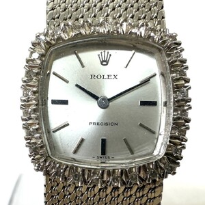 E805-O53-842◎ ROLEX ロレックス PRECISION プレシジョン ref.2611 Cal.1400 18K刻印あり レディース 腕時計 手巻き 稼働 アンティーク