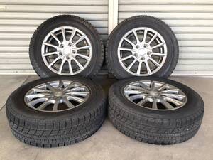 スタッドレス 4本セット ブリヂストン BLIZZAK VRX 195/65R15 LEBEN 6J+52 PCD114.3