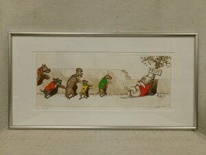 E4635 ボリス・オクライン 5 Dirty Dogs of Paris 「」 銅版画 額装