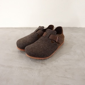 【定価2.2万】ビルケンシュトック BIRKENSTOCK*London フェルト×レザー ストラップシューズ 39/25*ブラウン(sh10-2412-93)【22A52】