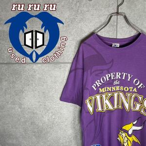 [古着]スターター　半袖　Tシャツ　90s　USA製　VIKINGS　プリント