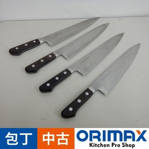 【中古】 A06712 包丁(牛刀) ステンレス モリブデン鋼 Misono 4本入り 刃渡り：270mm　全長：405mm　【調理用】【厨房用】