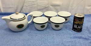 陶器製　茶器　フリーカップセット　L Dorville ナポレオン　ポット1カップ5　検　住まい　インテリア　キッチン　洋食器