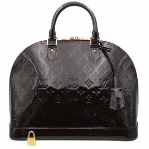 ★G2095 美品!! ルイヴィトン モノグラム ヴェルニ アルマMM ハンドバッグ M90024 アマラント LOUIS VUITTON レディース★