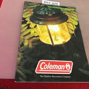 D57-029 2004 COLEMAN OUTDOOR CATALOG Coleman The Outdoor Recreation Company