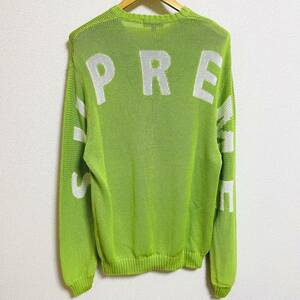 Supreme Back Logo Sweater Green White L 20ss 2020年 緑 白 グリーン ホワイト バックロゴ セーター 背面ロゴ