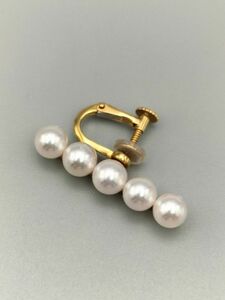 Q11 1円～ 中古品※片耳のみ※ タサキ TASAKI 田崎 パール 真珠 イヤリング K18 750刻印 アクセサリー レディース