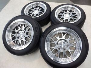 S 送料無料 超深リム ファブレス BARONE 17 6H139.7 8.5J+19 21年製 バリ山 ピレリ 215/55R17 ハイエース レジアス オーバーフェンダー