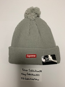 【新品】 Supreme　シュプリーム　NEW ERA CLASSIC LOGO BEANIE RARE GREY GRAY　Box Logo　グレイ　希少