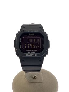 CASIO◆ソーラー腕時計_BABY-G/デジタル/ラバー/BLK/BLK/SS