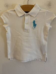 【送料無料】中古 RALPH LAUREN ラルフローレン ポロシャツ ビックポニー ホワイトサイズ2T