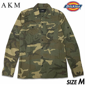 国内正規品■AKM (エーケーエム) ×DICKIES (ディッキーズ) 長袖 ミリタリーシャツ 迷彩柄 M WJK ダブリュジェイケイ