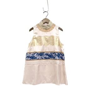 overlace オーバーレース dress sleeveless blouse ドレスシリーズ レースブラウス ピンク 38 O81-91005