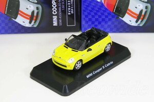 京商 1/60 ミニ クーパー S Cabrio イエロー ミニクーパーダイキャストカー コレクション1 Kyosho 1/60 MINI Cooper S Cabrio Yellow