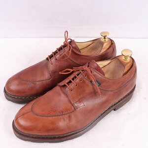 パラブーツ 7 1/2 / ～26.5cm 位 Paraboot AVIGNON アヴィニョン Uチップ ブラウン 茶 フランス製 革靴 本革 中古 ds4745