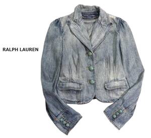 ラルフローレン RALPH LAUREN お洒落☆ダメージ加工 デニム ジャケット 7