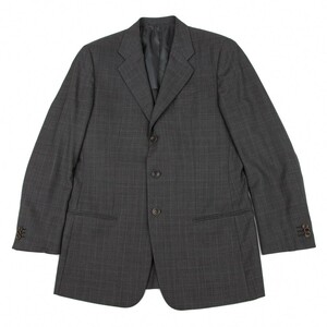 アルマーニ コレッツォーニ ARMANI COLLEZIONI グレンチェックウールジャケット グレー水色48