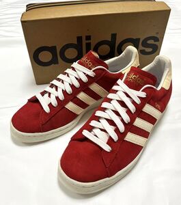 DEAD STOCK箱付 95年製 adidas CAMPUS RED WHITE デッドストック アディダス キャンパス2 レッド ホワイト 28.5cm スエード ハンドボール