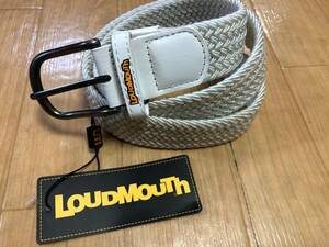 LOUDMOUTH(ラウドマウス)ゴルフ ストレッチメッシュベルト 761-958(WHITE)