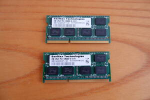 SanMax / hynix 2GB 2枚組 DDR3-1333 PC3-10600S / SO-DIMM