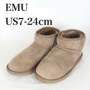 EB4608*EMU*エミュー*レディースショートムートンブーツ*US7-24cm*ココア