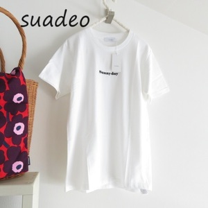 送料込 匿名配送 新品 suadeo スアデオ　刺繍　ロゴ　英字　おしゃれTシャツ